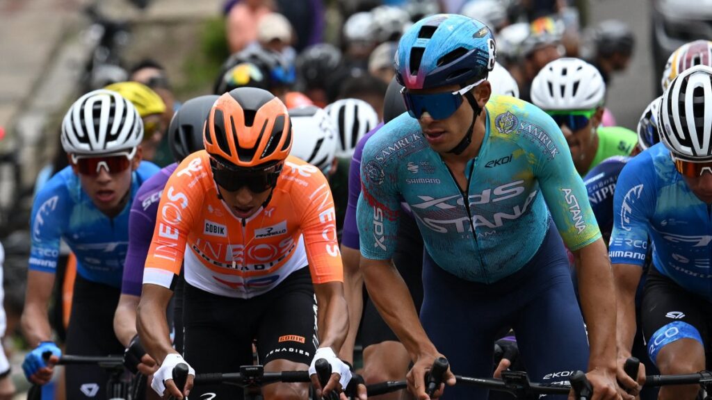 Egan Bernal y Harold Tejada.