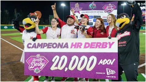 Erika Piancastelli se corona como la primera campeona del Home Run Derby con ¡62 cuadrangulares!