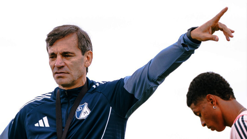 Fabián Bustos, en un entrenamiento. - Millonarios FC.