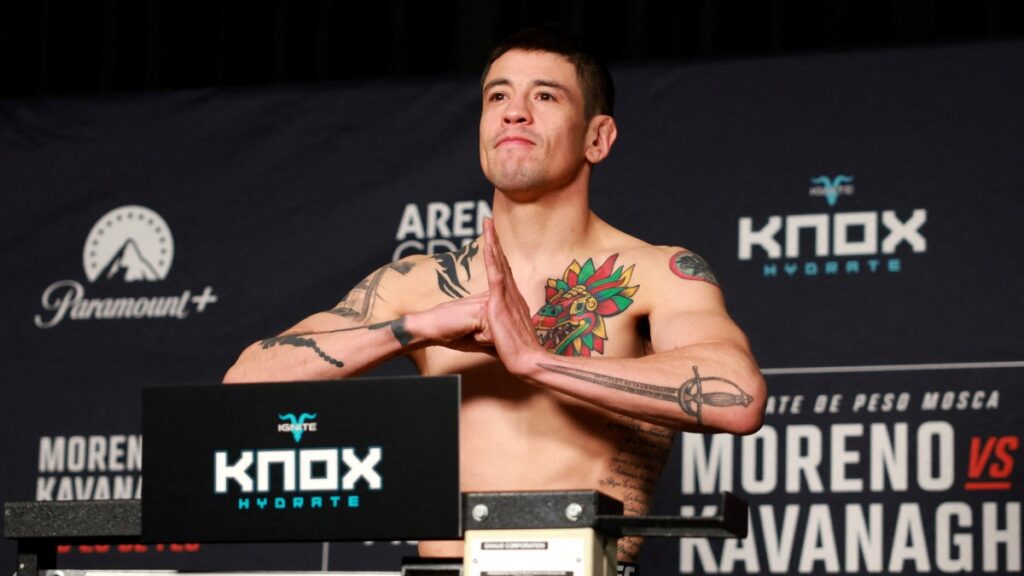 Brandon Moreno en el evento de pesaje