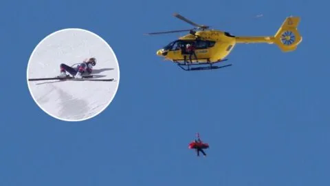 La compleja maniobra aérea para rescatar a Lindsey Vonn tras su caída en Milano Cortina