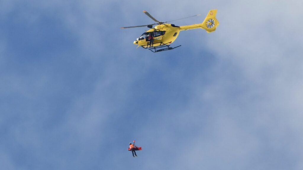 Traslado de Lindsey Vonn. MARCO BERTORELLO / AFP