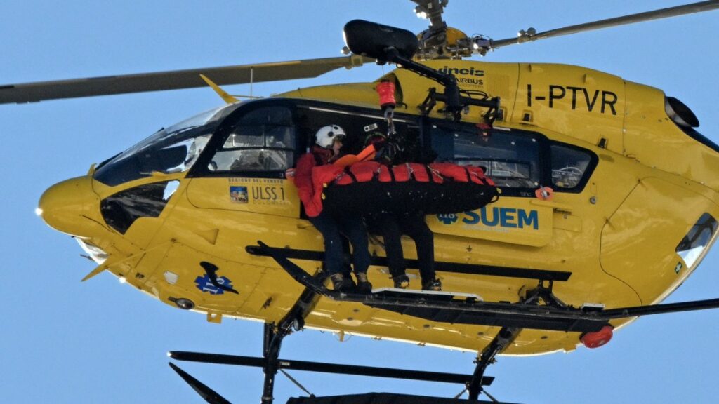 Traslado de Lindsey Vonn. MARCO BERTORELLO / AFP