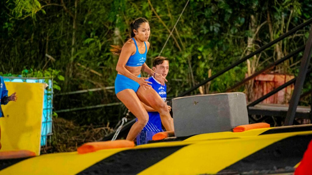 Natali durante una competencia de Exatlón México