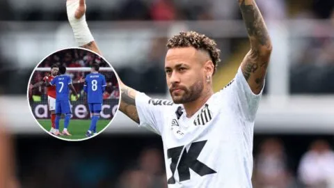 Emotiva celebración de Neymar: dedica su gol a Vinícius: "El baile fue para él"