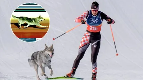 ¡El espontáneo más tierno! Un perro roba miradas en el esquí de fondo en Milano Cortina 2026