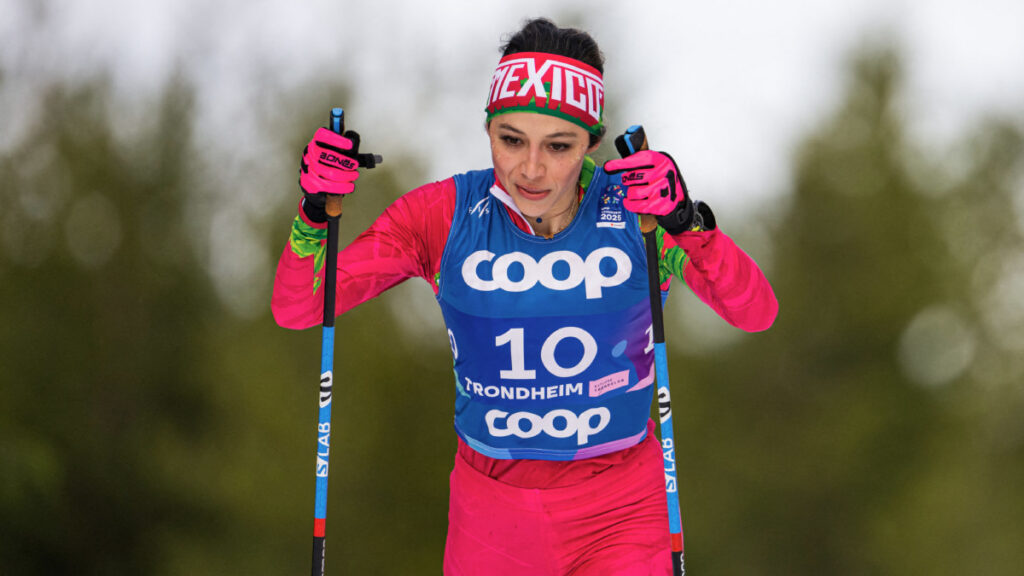 Regina Martínez en esquí de fondo. JONATHAN NACKSTRAND / AFP