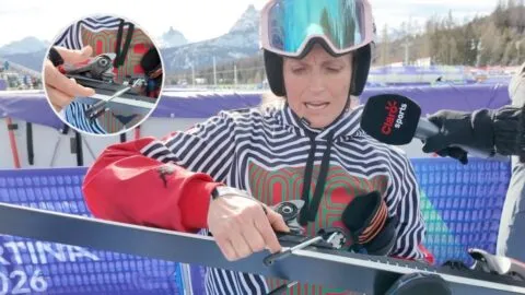 ¡Por un milímetro! Sarah Schleper, descalificada de la prueba de slalom gigante de Milano Cortina 2026
