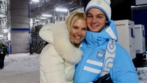 De súpermodelo a mamá olímpica: Valeria Mazza y el debut de Tiziano Gravier en Milano Cortina