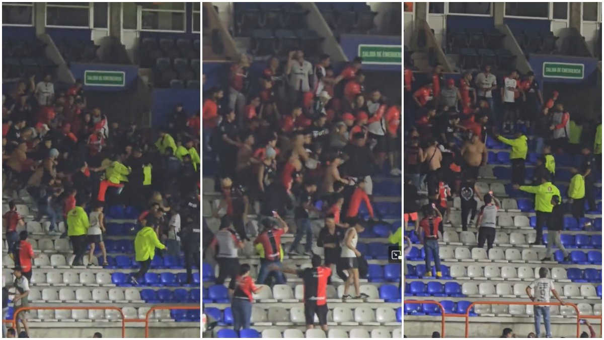 ¡Inaceptable! Aficionados del Atlas enfrentan a la seguridad en pleno ...