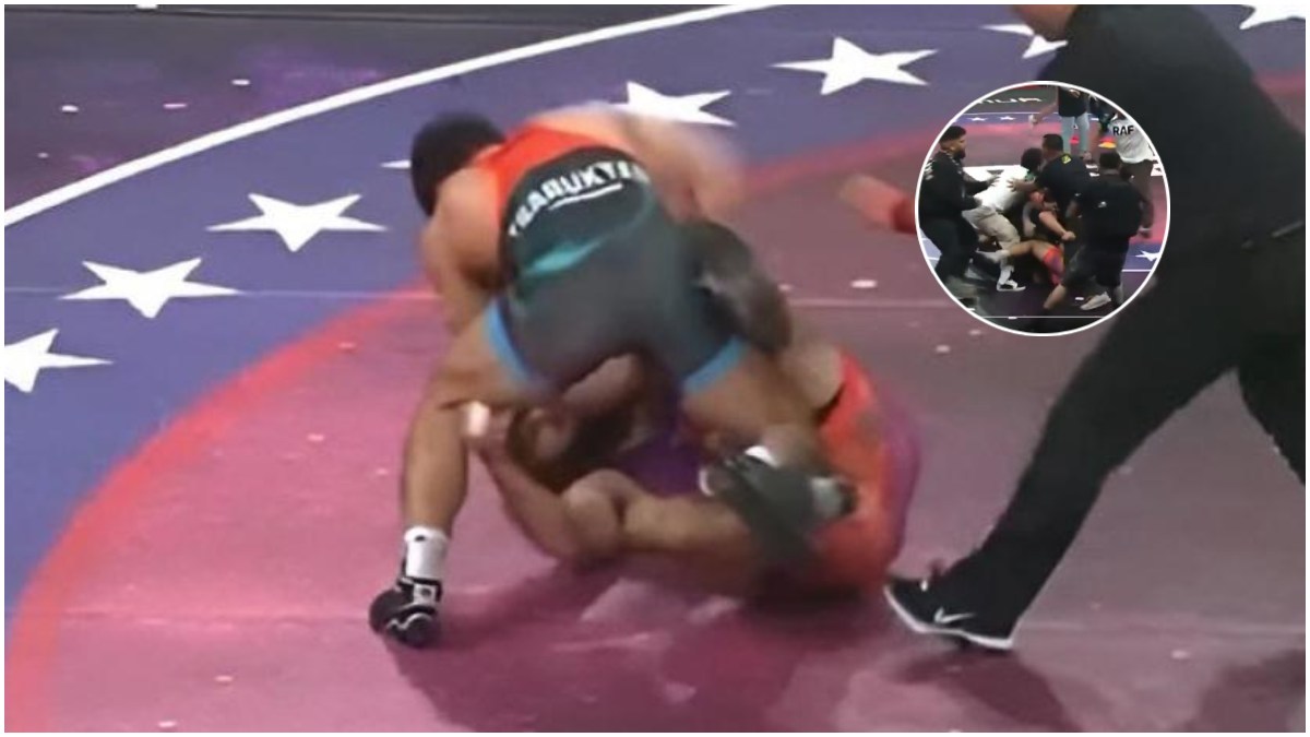 Estrella de UFC pierde el control y provoca una pelea campal en un evento de lucha grecorromana - ClaroSports