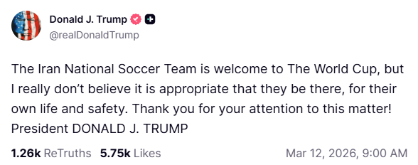 Donald Trump y el duro mensaje que mandó en Truth