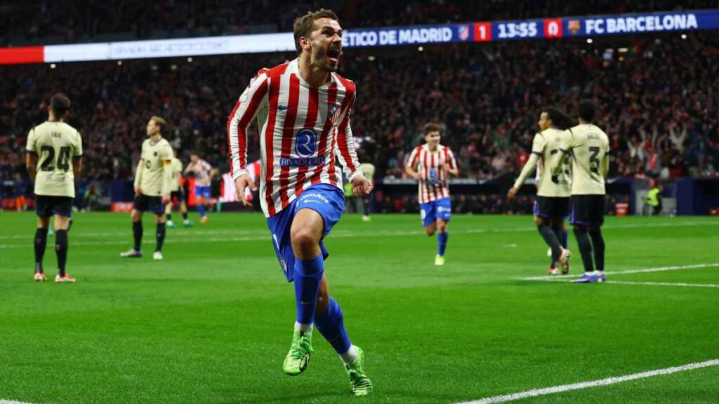 Griezmann durante la ida de la semifinal de la Copa del Rey 2026 ante el FC Barcelona