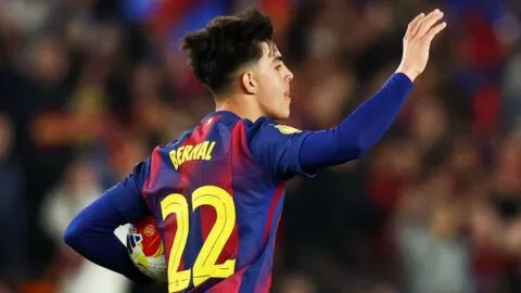 ¡Goool! Marc Bernal anota el primero para el Barcelona