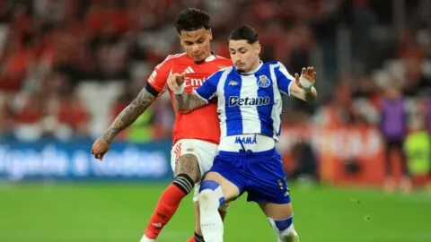 Richard Ríos, un punto bajo en el Clásico de Portugal