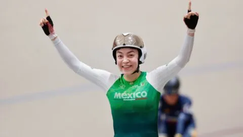 Yareli Acevedo gana el oro en la carrera de eliminación de la Copa del Mundo de Ciclismo de Pista