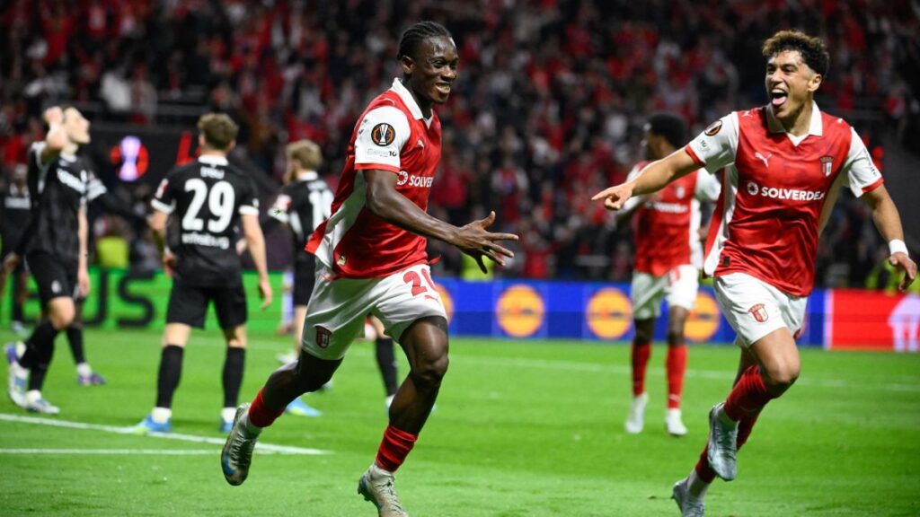 Braga vence 2-1 al Friburgo en la ida de semifinales de Europa League