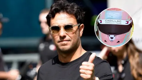 Checo Pérez sorprende en Miami: presenta casco con colores inéditos para el regreso de la F1
