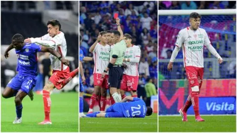 De cambio a expulsado: Emilio Lara deja a Necaxa con 10 en menos de un minuto ante Cruz Azul