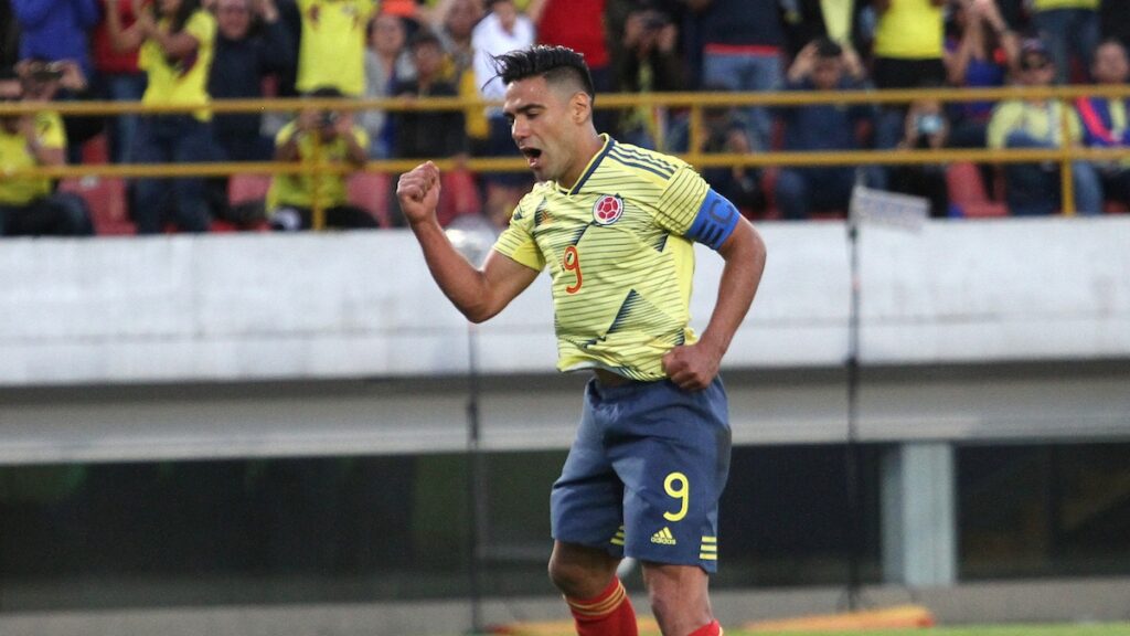 Falcao García celebrando un gol con la Selección Colombia