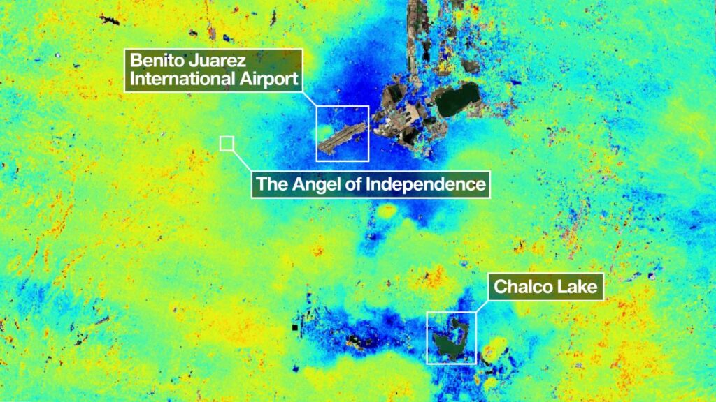 La NASA compartió el hundimiento de la Ciudad de México
