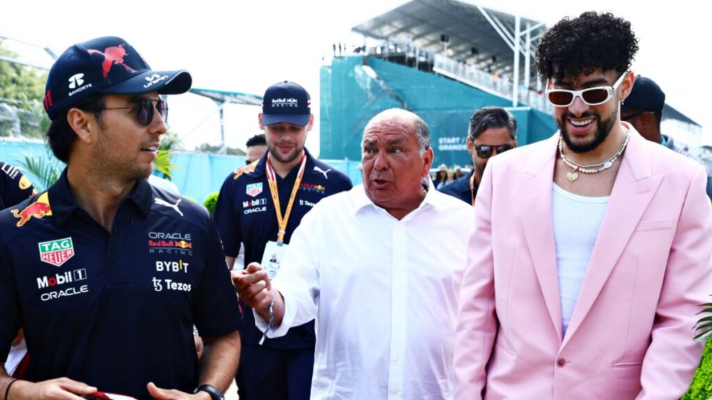 Checo Pérez convivió con Bad Bunny en uno de los GP's de Miami | AFP