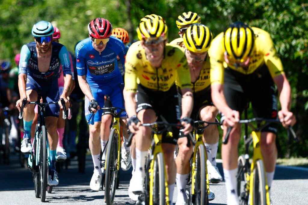 Team Visma y Jonas Vingegaard. - Luca Bettini, AFP.