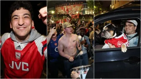 ¡La locura en Londres! Jugadores y afición del Arsenal comienzan los festejos del título de la Premier League