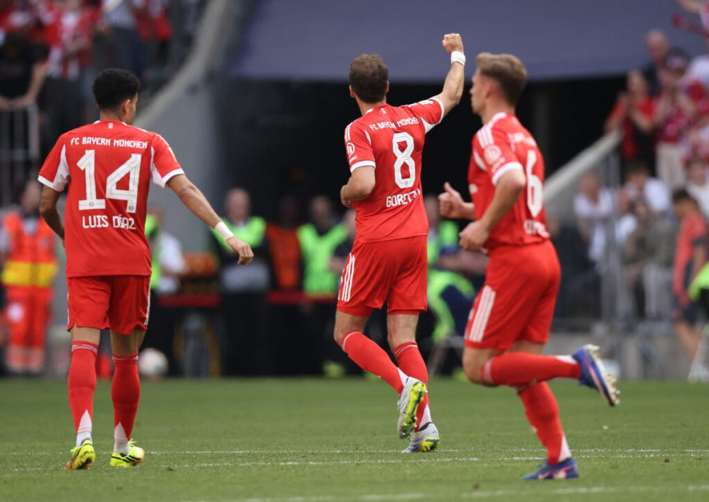 Jugadores del Bayern celebran. - Alexandra Beier, AFP.