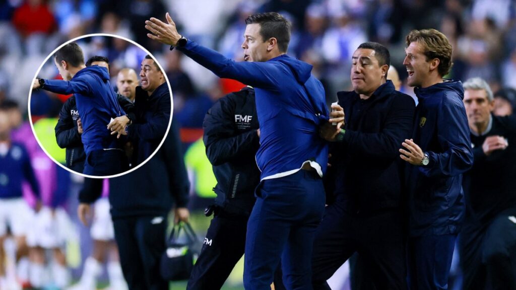 Efraín Juárez y Esteban Solari en el Estadio Hidalgo