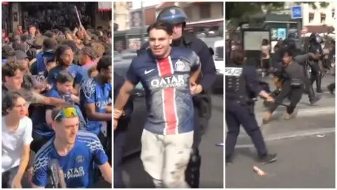 ¡Caos en las calles de París! Gol del Arsenal desata disturbios y arrestos en el Parque de los Príncipes