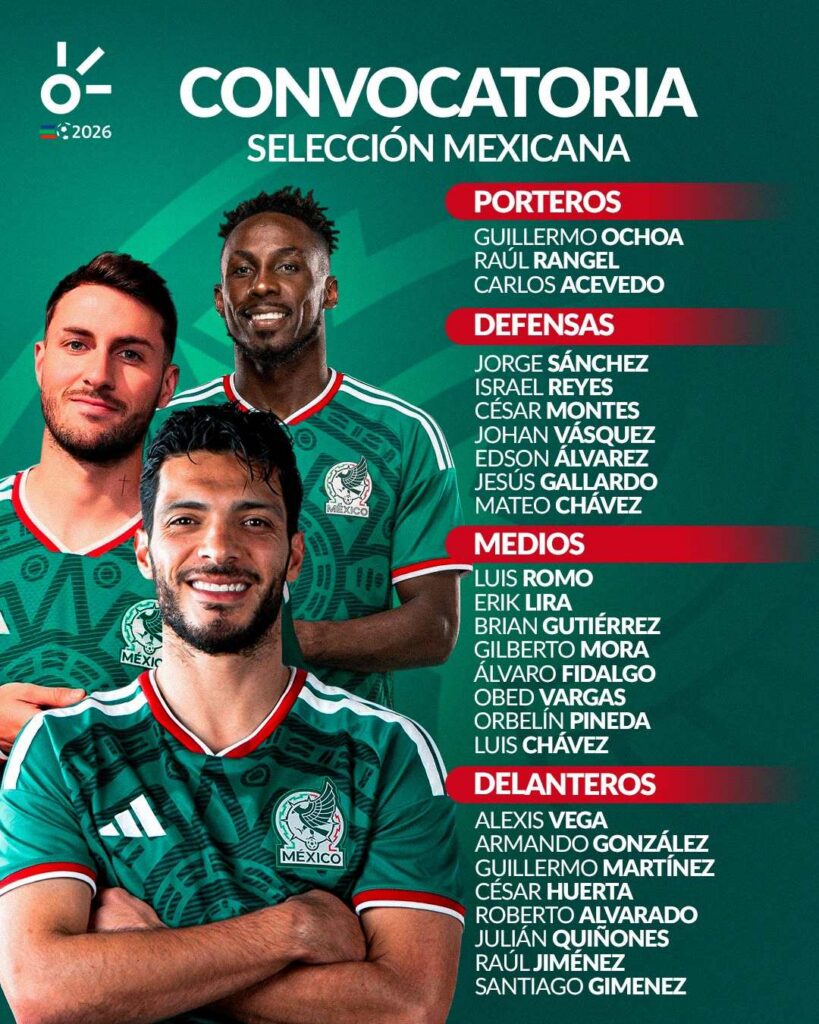 Javier Aguirre presenta la lista oficial de 26 convocados de México para el Mundial 2026