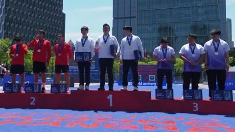Corea no tiene problemas en vencer a Turquía y arrasa en la final varonil de tiro CON arco recurvo