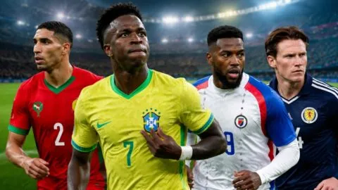 ¡Duro camino para la Canarinha y la potencia africana! Brasil y Marruecos disputan el pase del Grupo C ante Haití y Escocia