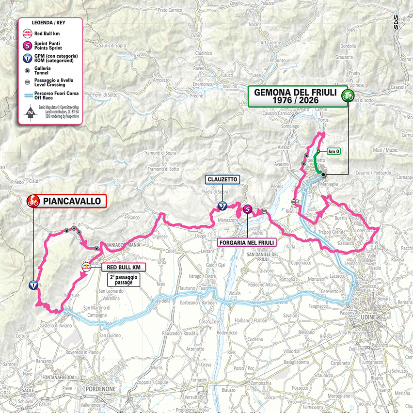 Recorrido de la etapa 20, Giro de Italia este 30 de mayo de 2026