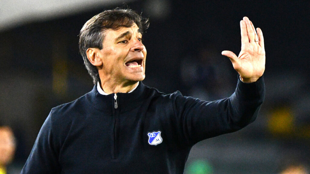 Fabián Bustos, en un partido de Millonarios. - Vizzor Image.