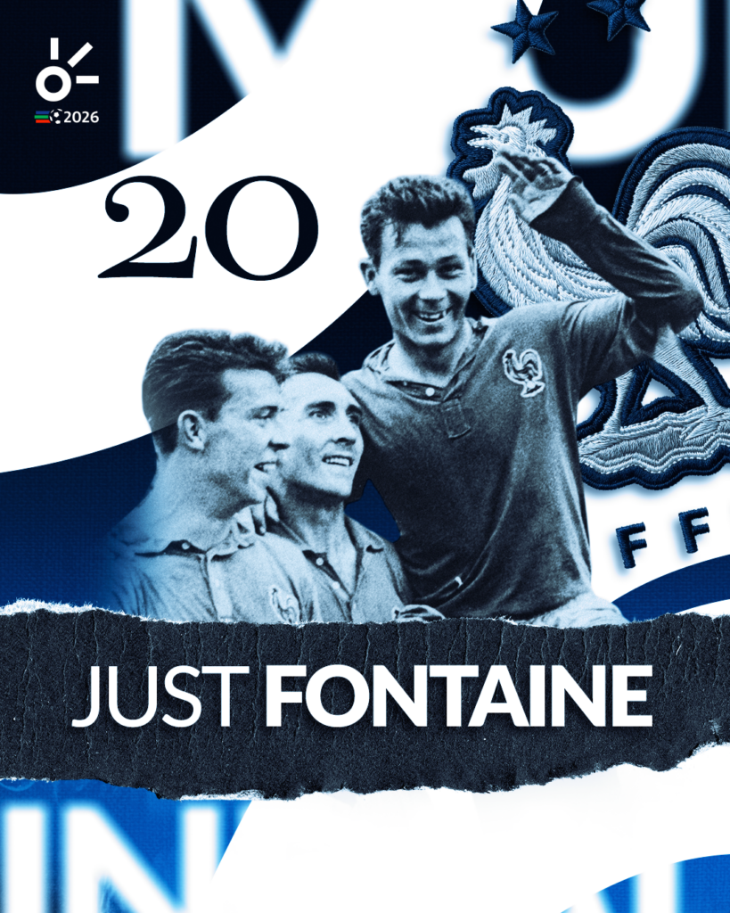 El récord imposible del Mundial: los 13 goles de Just Fontaine en Suecia 1958