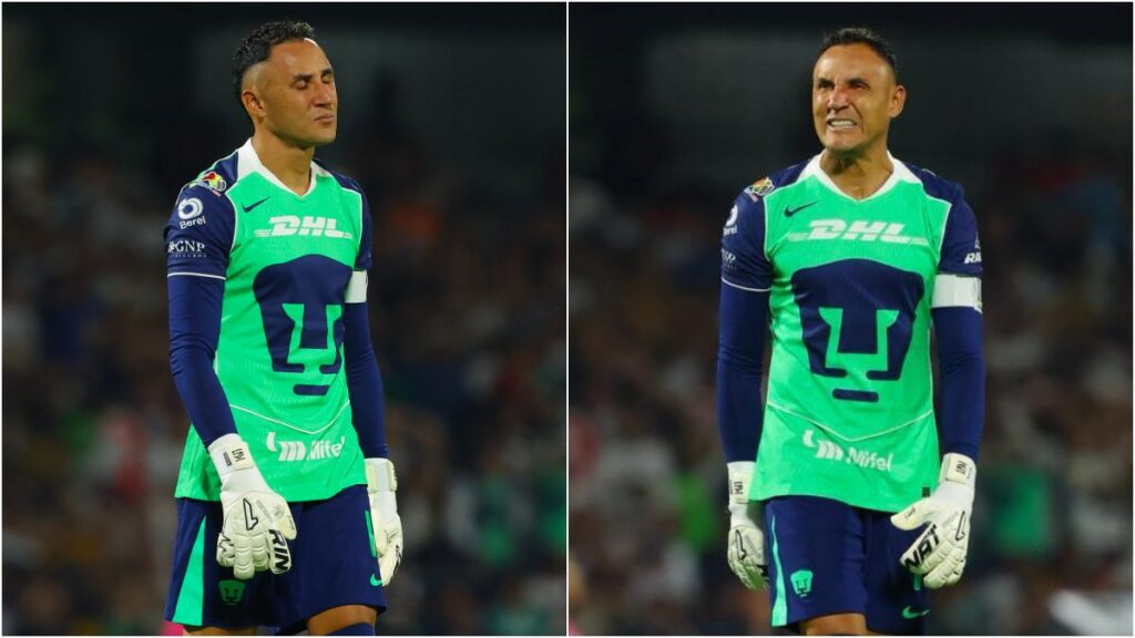 Keylor Navas en la portería de Pumas
