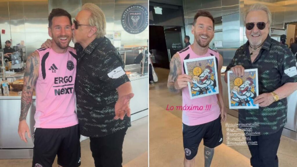 Carlos Villagrán 'Kiko' con Messi