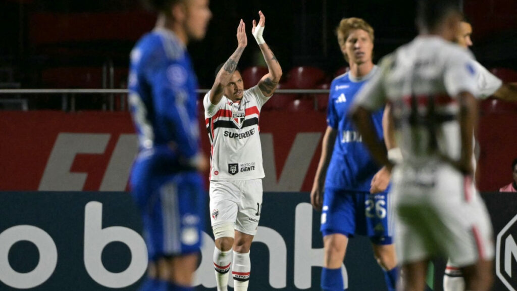 Luciano celebra un gol con Sao Paulo. - Nelson Almeida, AFP.