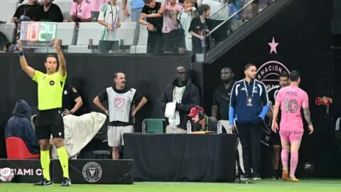 Messi sale lesionado en la goleada de Miami ante Philadelphia; Berterame marca doblete