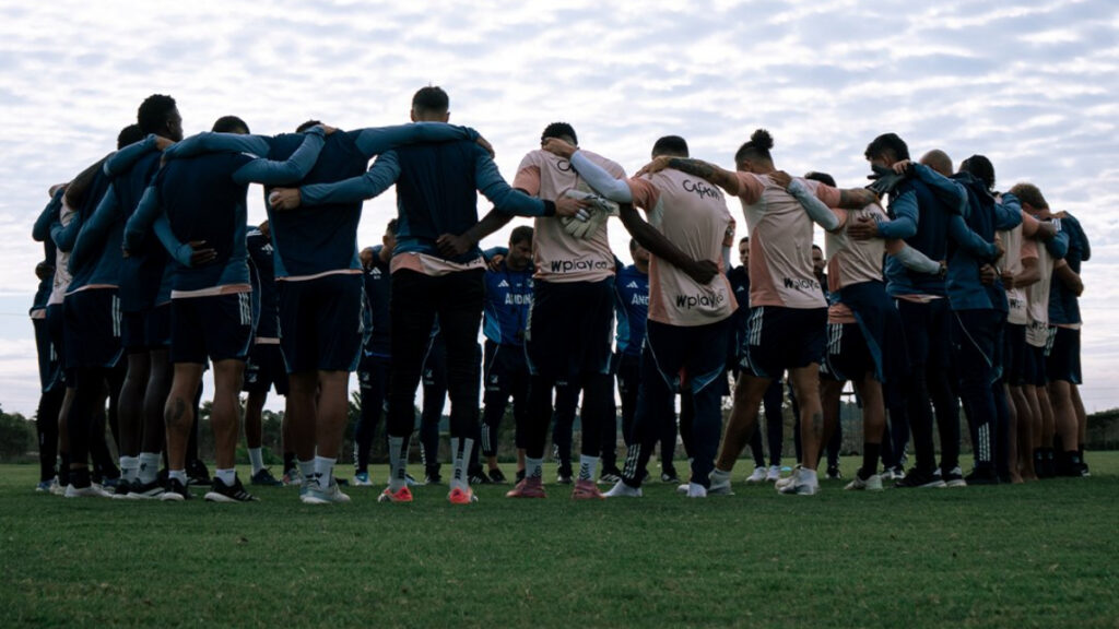 Jugadores de Millonarios, en un entrenamiento. - Millonarios FC.