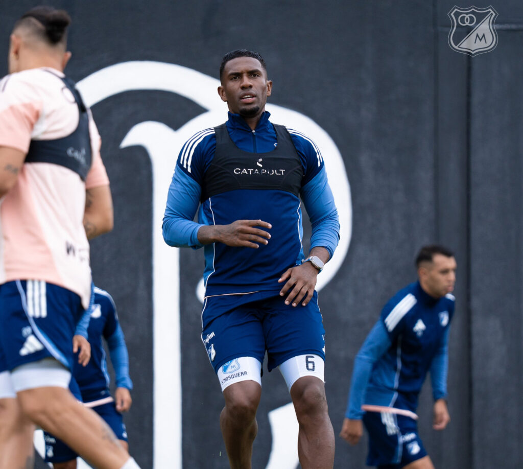 Sergio Mosquera, en un entrenamiento. - Millonarios FC.