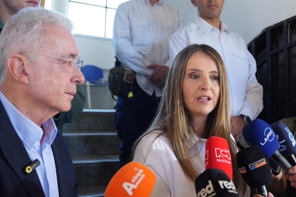 Paloma Valencia y Álvaro Uribe votaron en la jornada electoral del 31 de mayo.