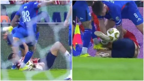 Piovi se salva de la expulsión tras polémica jugada en Cruz Azul vs Chivas
