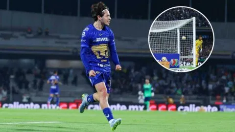 ¡Pumas se ilusiona! Jordan Carrillo congela a Carlos moreno con un golazo de tiro libre