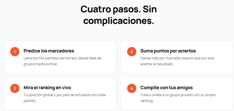 Disfruta el Mundial 2026 como nunca antes, reta a tus amigos y demuestra ser el mejor.
