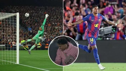Golazo de Marcus Rashford en El Clásico español: ¡Ojo a la reacción de Lamine Yamal en la tribuna!