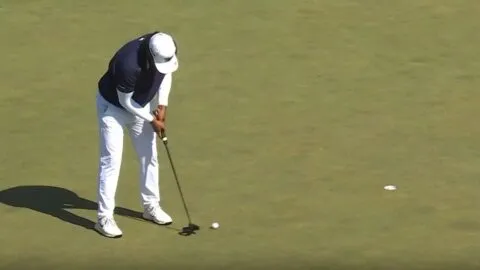 Sebastián Muñoz, empatado en segundo lugar tras la Ronda 1 de LIV Golf Virginia