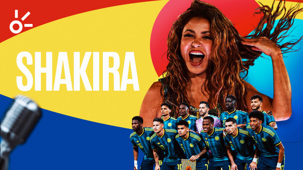 Shakira y la Selección Colombia. - AFP y FCF.